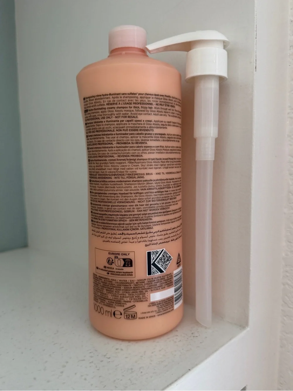 Kerastase Gloss Absolu Bain Crème Hydra-Glaze 1000 ML Large size with Pump- New